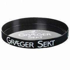Graeger Sekt Tablett Schwarz - Graeger Tablett  Sch�nes Tablett in schwarz mit anti-rutsch Boden, Durchmesser 31 cm